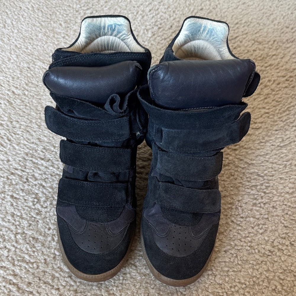 Authentic Isabel Marant Black Suede Sneakers - Picture 4 of 6